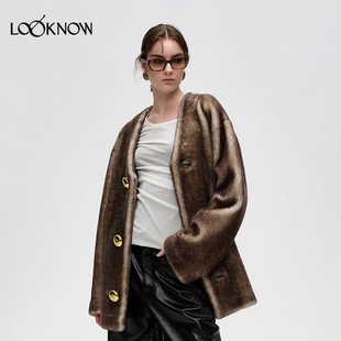 千金风皮毛一体外套 新款 JACQUES WEI设计师品牌LOOKNOW2024年冬季