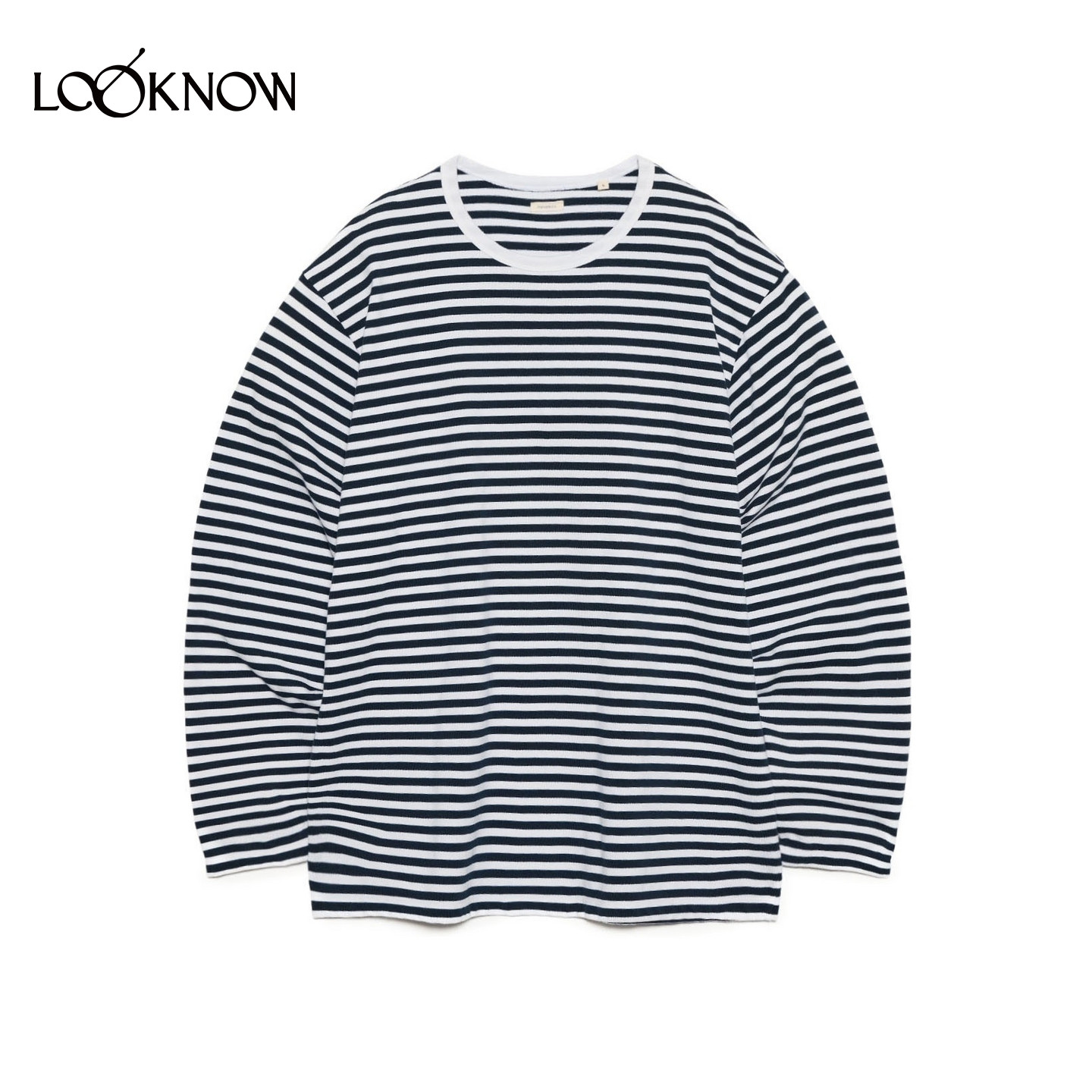 nanamica X LOOKNOW设计师品牌26秋季新品条纹圆领长袖T恤-女码图片