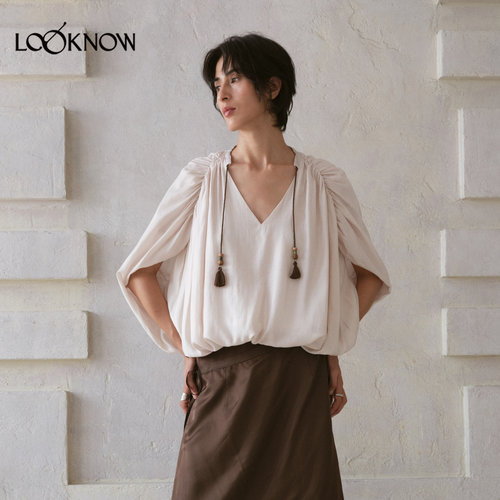 ii sense X LOOKNOW设计师品牌26春夏新品米杏诗意上衣