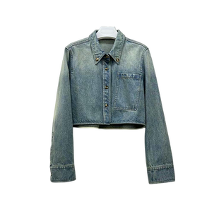 SHORT SENTENCE设计师品牌LOOKNOW春夏正肩牛仔短衬衫外套