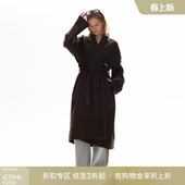 halfmoon设计师品牌LOOKNOW冬季 双面呢大衣 棕色长款
