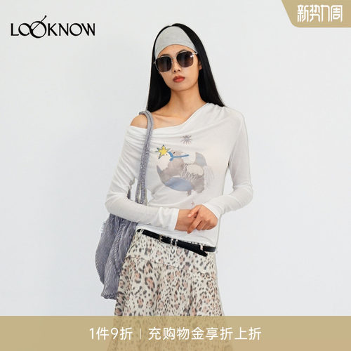 madeinormal X LOOKNOW设计师品牌26春夏新品独角兽印花荡领T恤