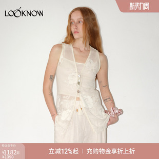 法式 新款 LAND野甸玫瑰系列LOOKNOW25春季 度假风玫瑰马甲女