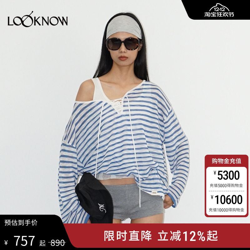 madeinormal X LOOKNOW设计师品牌25年秋季新款条纹针织衫女