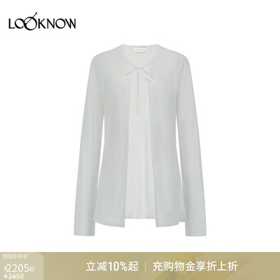 swaying x LOOKNOW设计师品牌2026年春夏新品无缝薄透系带开衫