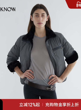 PALOMA WOOL x LOOKNOW2025冬季新款灰色口袋夹克