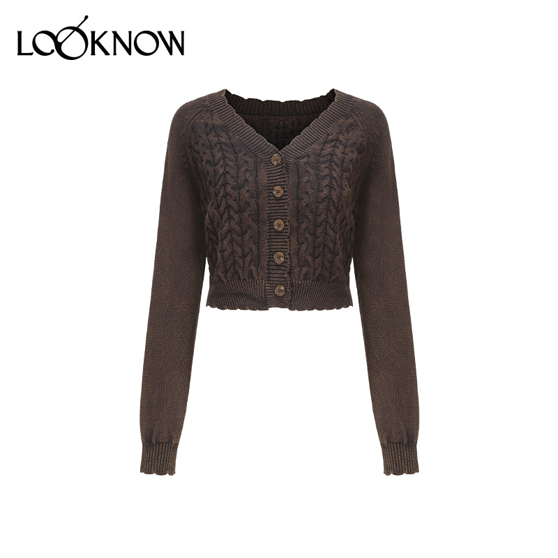 madeinnormal水洗辣妹针织开衫