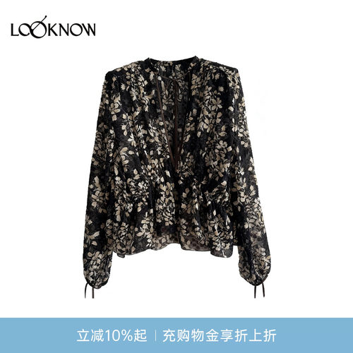 jacques wei x LOOKNOW设计师品牌2026年春夏新品碎花抽褶衬衫