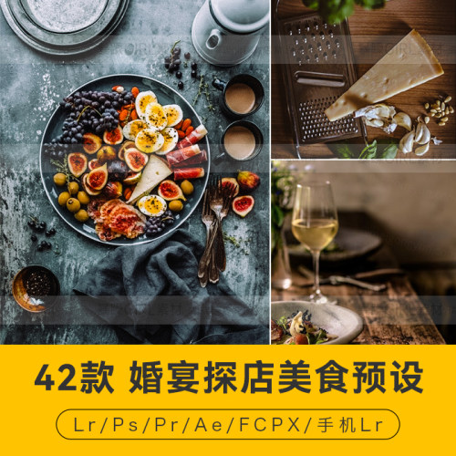 PSPR简约聚餐婚宴美食探店拍摄润色达芬奇手机版APP滤镜LR调色LUT