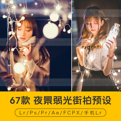 LR预设莫夜景弱光ins风lightroom森系人像风景静物PS滤镜LUT调色