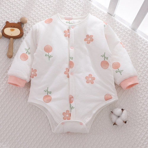 小三月秋冬婴儿夹棉保暖包庇衣