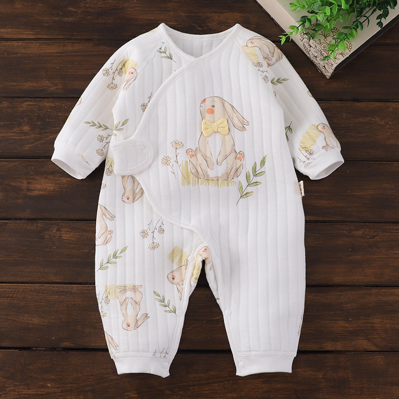 小三月新生婴儿夹棉蝴蝶衣