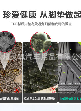 TPE脚垫适用赛瑞纳SERENA C27防水7/8座汽车尾垫日本トヨタセレナ