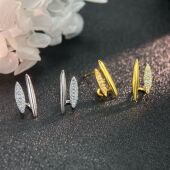 s925纯银尖角双层耳钉女ins简约冷淡风法式 耳饰网红气质百搭