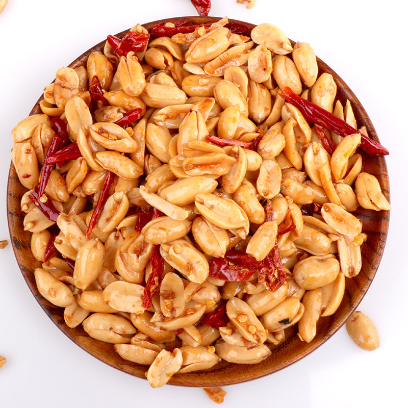 香辣花生米零食椒盐酒鬼花生1000g/100g麻辣散装油炸坚果炒货休闲