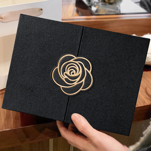 礼盒生日礼物盒情人节送男生烟包装盒空盒子礼品盒装花束手表黑色