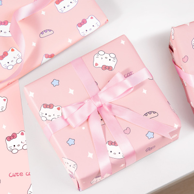 kitty包装纸把爱打包准备给她