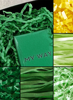 绿色圣诞拉菲草礼物盒填充物装饰礼物盒子礼品盒幼儿园材料碎纸丝