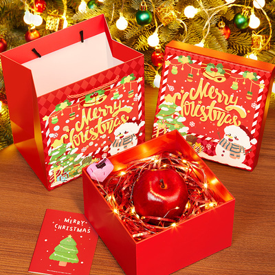 方形放苹果围巾圣诞礼物盒