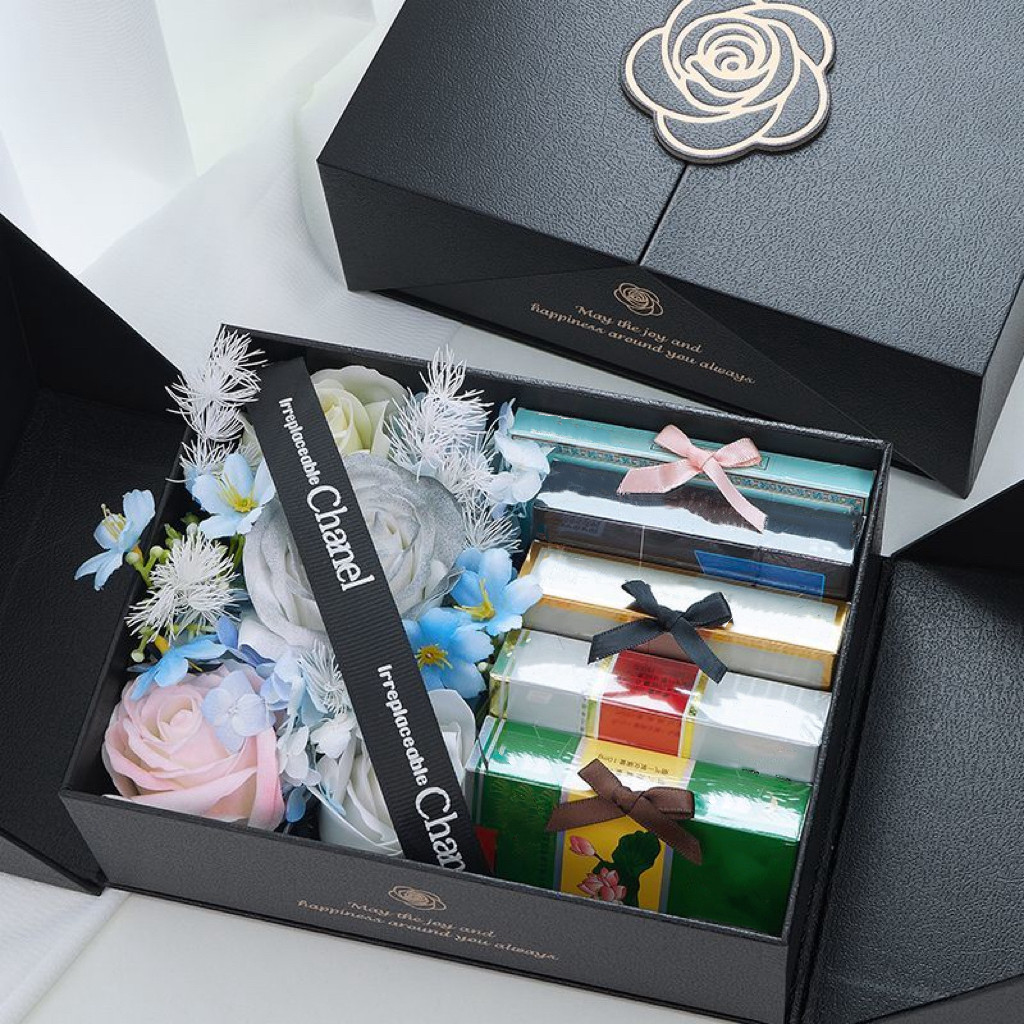 情人节生日礼物盒送男花束烟盒装礼盒鲜花diy礼品盒空盒子包装盒