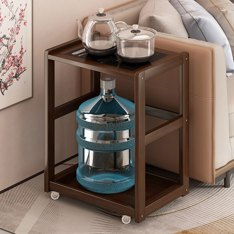 可移动茶台家用茶车茶桌边柜茶几