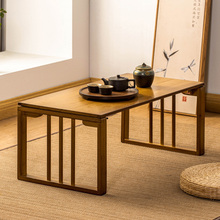 可折叠小茶几小户型客厅家用新中式飘窗桌矮桌子阳台茶桌实木茶台