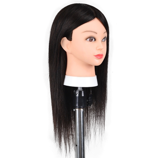 头模美发专用全真发假人头模型理发店可烫染剪18寸模特头练习公仔