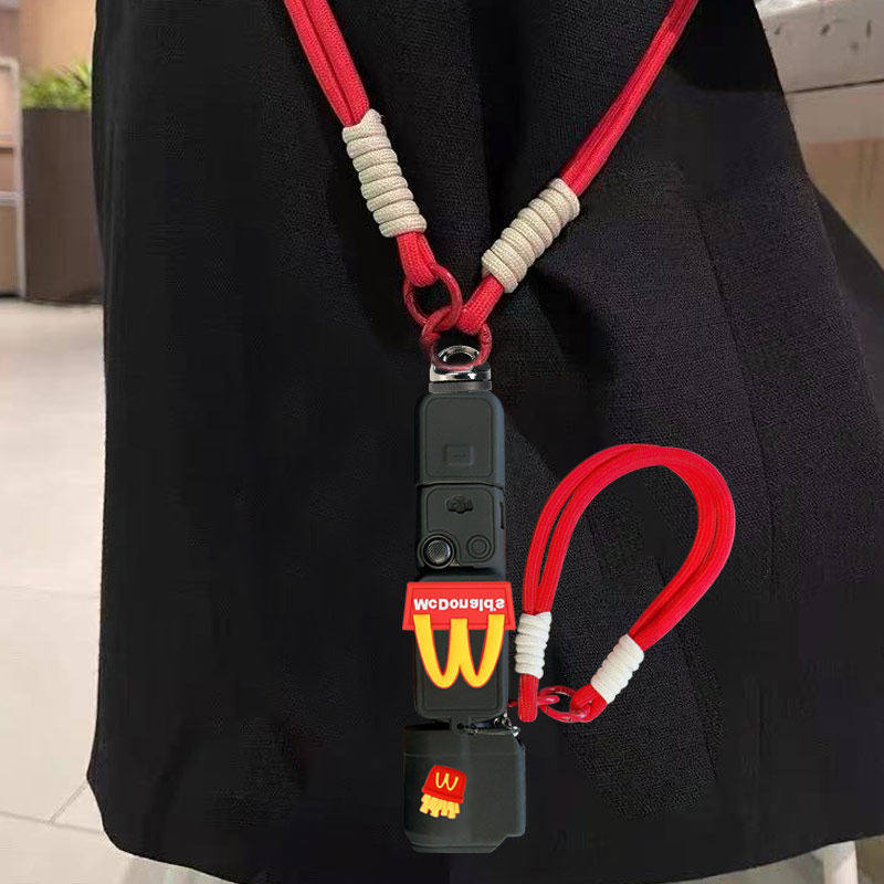 大疆pocket3相机保护壳可斜挎女生可爱硅胶保护套p3挂脖挂绳外壳
