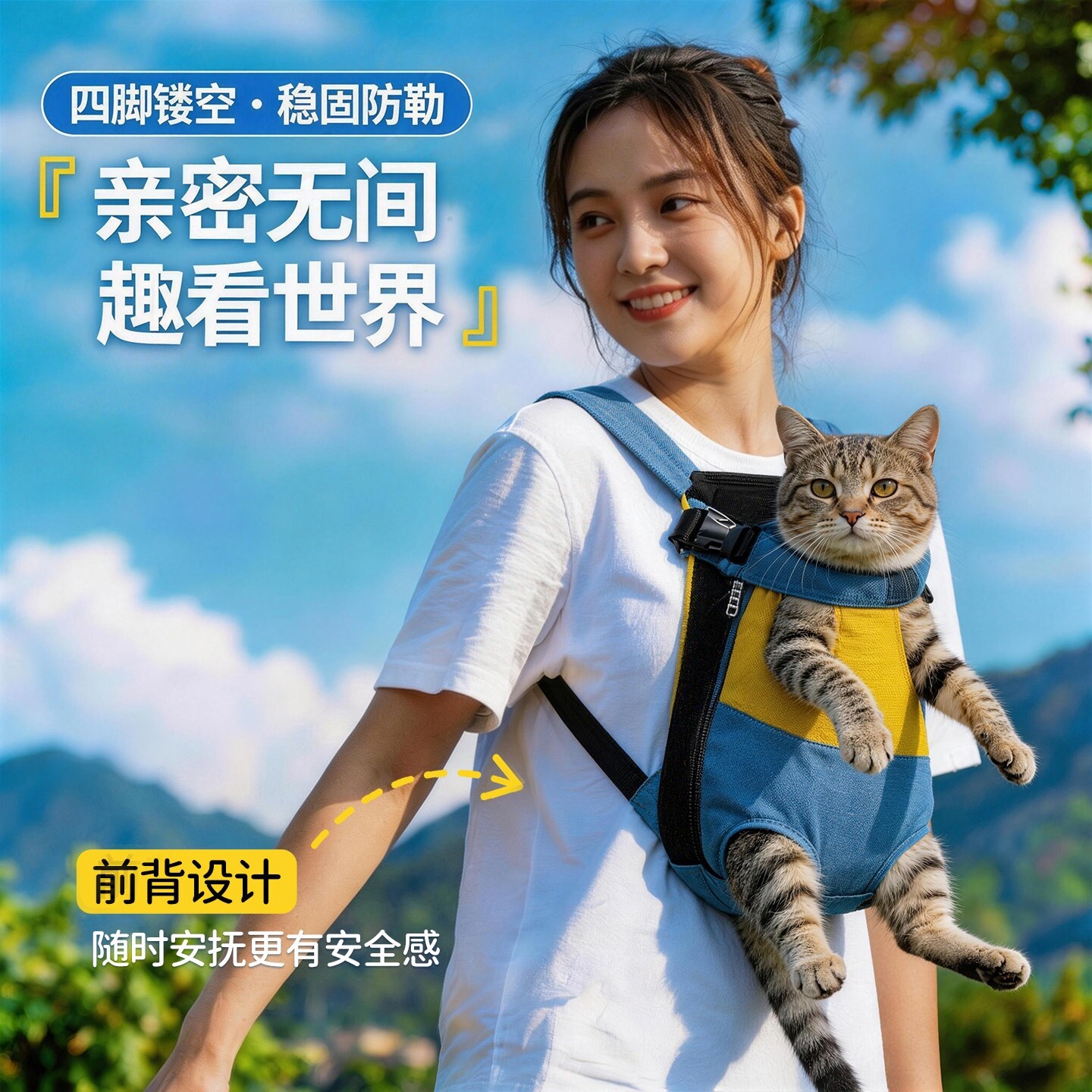 猫包便携外出轻便款宠物双肩背包猫咪泰迪狗小型犬斜挎胸前包背带