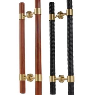 实木把手拉手原木大门花梨木纹木拉手玻璃门拉手中式中式实木把手