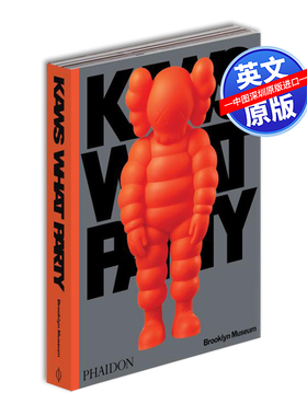 英文原版 KAWS: WHAT PARTY Orange 考斯品牌设计 潮牌艺术设定集 涂鸦艺术画册书 流行文化艺术展览 Phadion橙色封面
