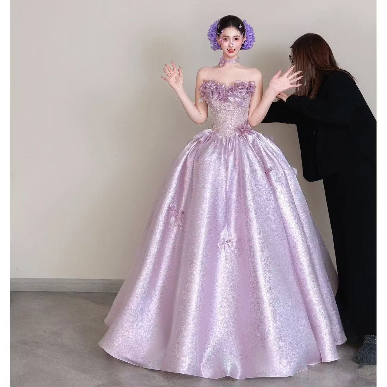 全新出租晚礼服裙女轻奢高端高级感敬酒服成人礼宴会法式主持艺考图片