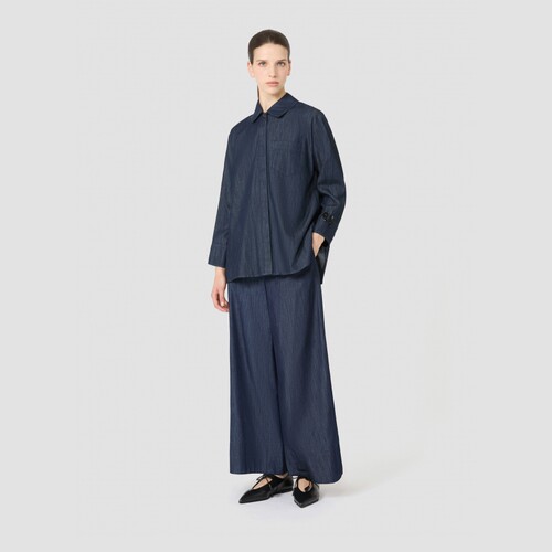 【经典礼遇】MaxMara 女装棉质阔腿丹宁牛仔长裤9186035206