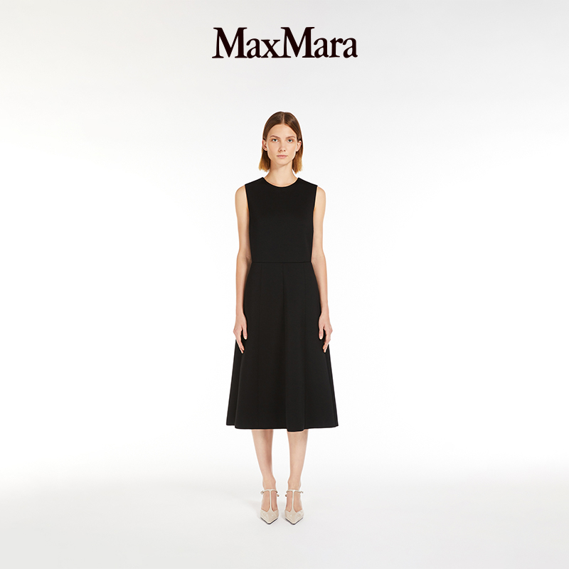 MaxMara 2025春夏新品女装无袖中长款收腰连衣裙9621025106&
