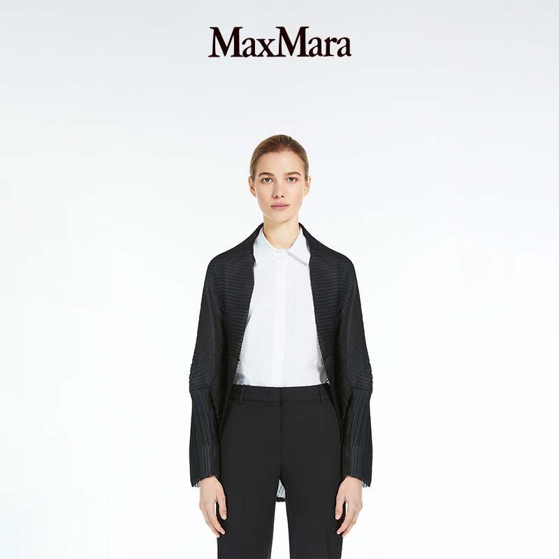 【礼物】MaxMara 2025春夏女装百褶披肩外套4731015206