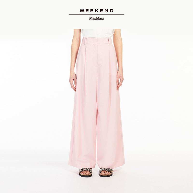 WeekendMaxMara女士羊毛混纺阔腿裤