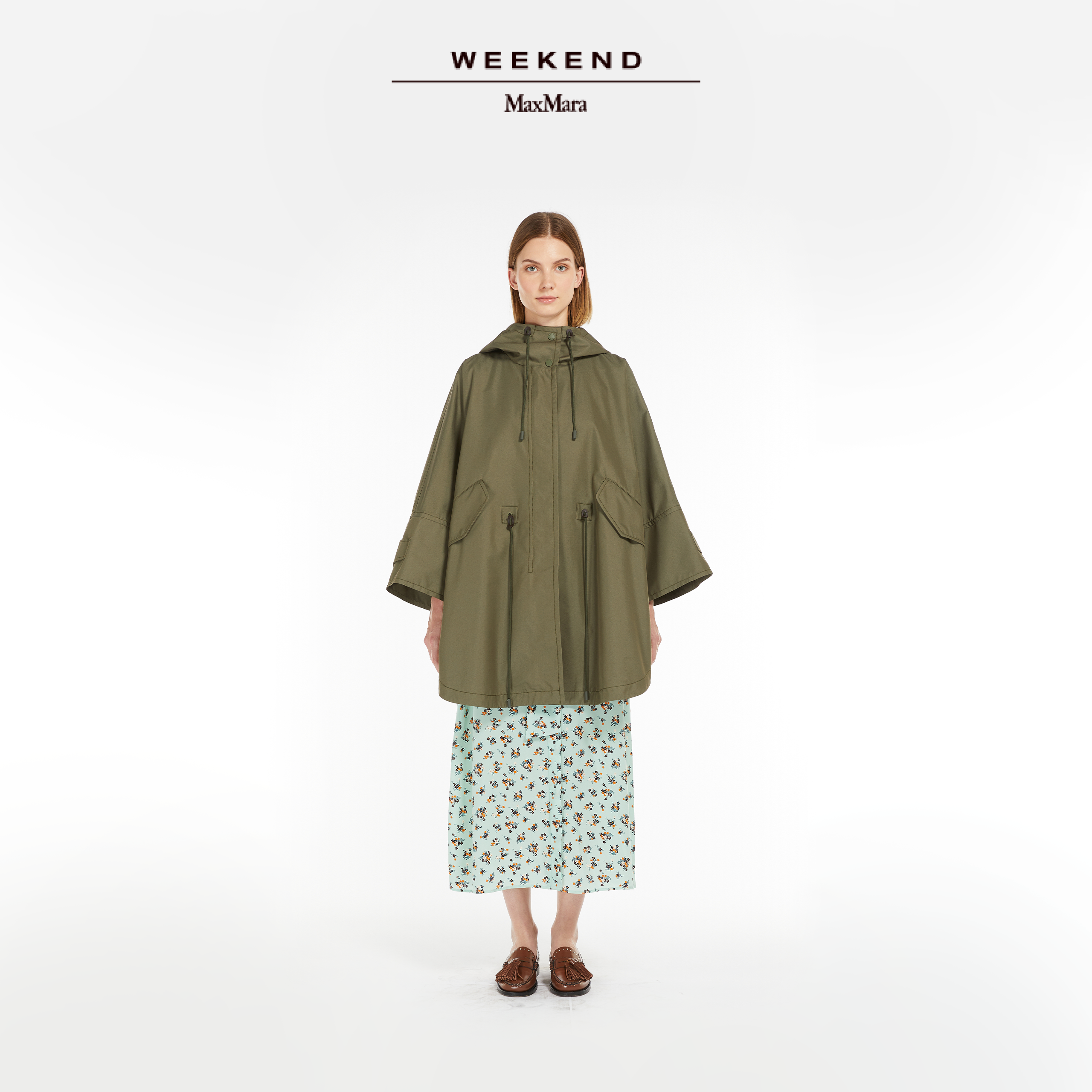 Weekend MaxMara 2025春夏女装华达呢风衣斗篷外套5021055106