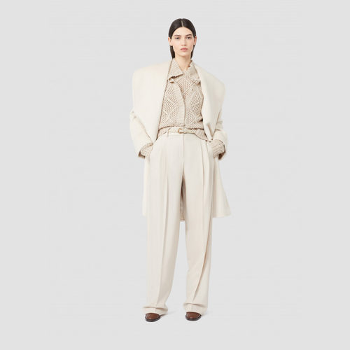 【季末甄选】MaxMara 女装绵羊毛混纺阔腿长裤6136085206