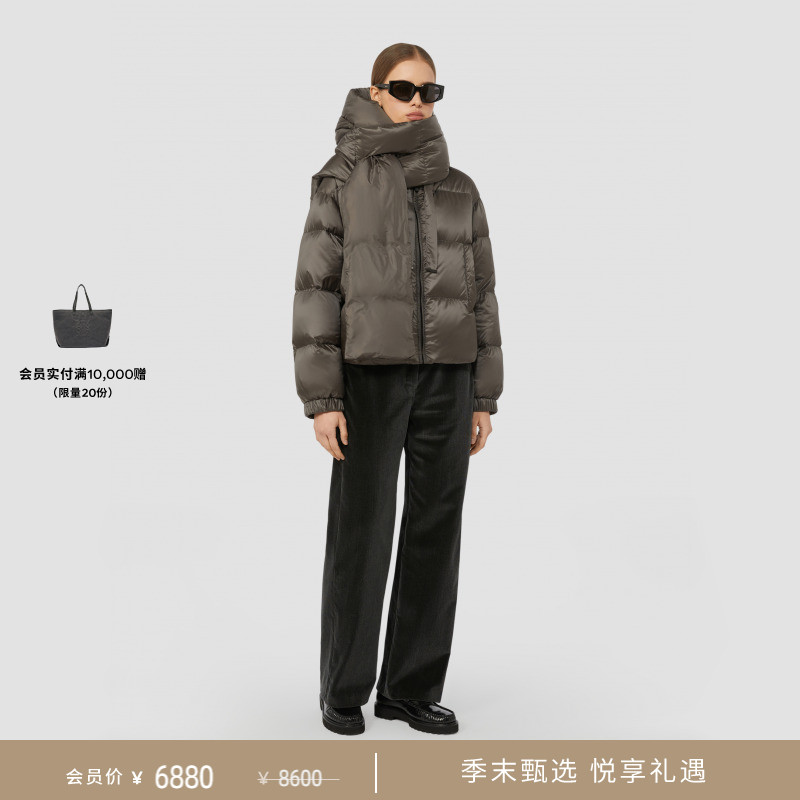 【季末甄选】MaxMara 25秋冬新品女装抽绳连帽羽绒服9486115506