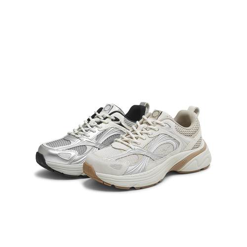 天美意厚底银色老爹鞋复古运动鞋女休闲鞋2025秋新款CEH20CM5