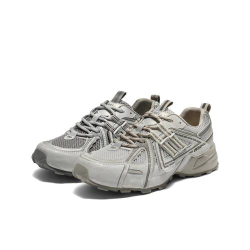 百丽厚底透气灰色老爹鞋女25秋季新款覆古运动休闲鞋子E4L1DCM5