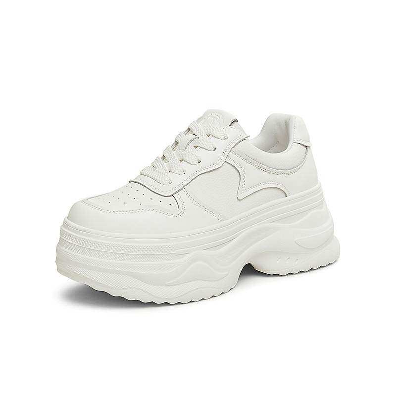 TATA他她轻便厚底休闲板鞋女鞋小白鞋松糕鞋2025春季新款3MY01AM5