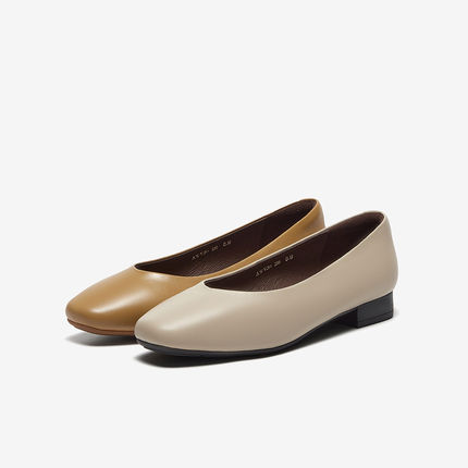 Bata浅口单鞋女2025春商场新款羊皮百搭软底通勤舒适单鞋AWV30AQ5