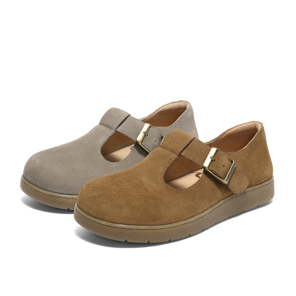 森达勃肯鞋女2025秋新商场同款舒适轻便平底休闲鞋4URC5CA5