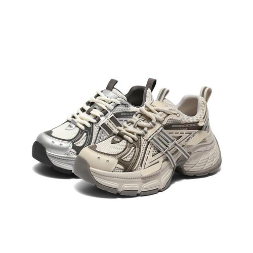 百丽蓝鲸老爹鞋女鞋2025秋季新款机能风撞色厚底休闲鞋E2G1DCM5