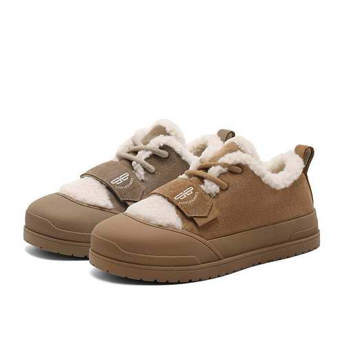 百丽Belle女鞋子毛毛鞋24冬季加绒雪地靴厚底休闲棉鞋B2155DM4