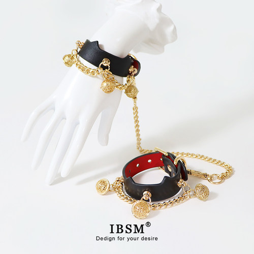 铃铛皮革手环脚铐柔软魔术道具