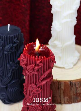 45度低温鎏金蜡烛可撕拉罗马柱手工香薰大豆蜡情侣情调礼物笼中鸟