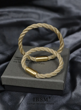 亚麻色独家手链麻绳小众设计