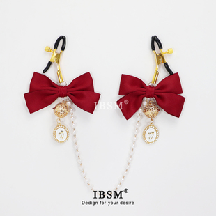 珍珠链条蝴蝶结铃铛鳄鱼夹子项圈挂件笼中鸟